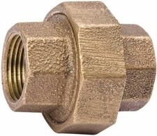 1" Red Brass Pipe Union NPT Ends, 125 psi, Red Brass Finish, Class 125