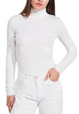 Col roulé femme col roulé couleurs classiques détail poignets neuf 224406