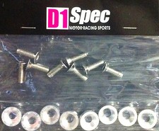 D1 SPEC , Number plate washers,Body washers,Bumper washers,SILVER,driftcar