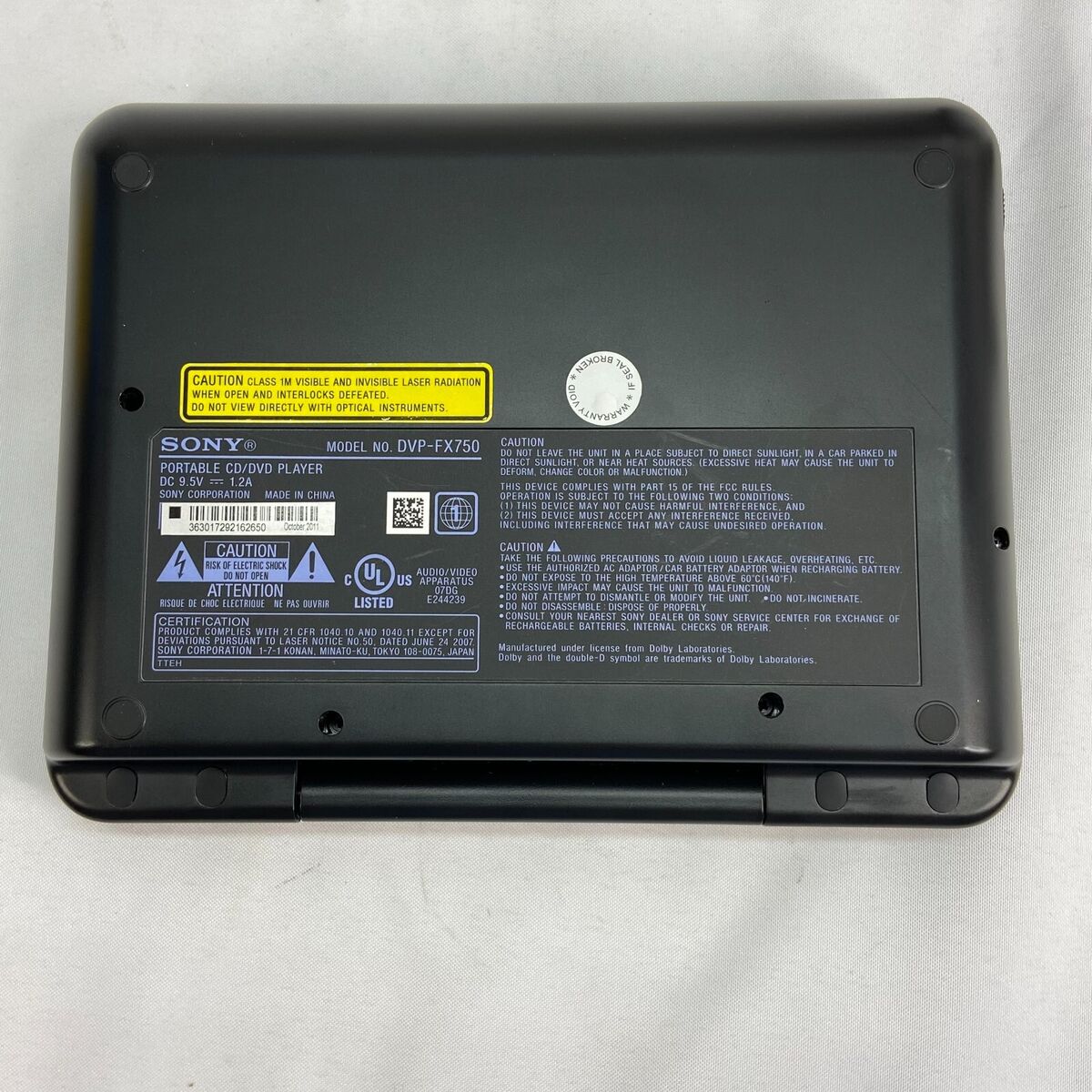 中古 SONYソニー 7V型 ポータブルDVDプレーヤー よぎっ DVP-FX750 中古 SONYソニー 7V型 ポータブルDVDプレーヤー よぎっ DVP-FX750
