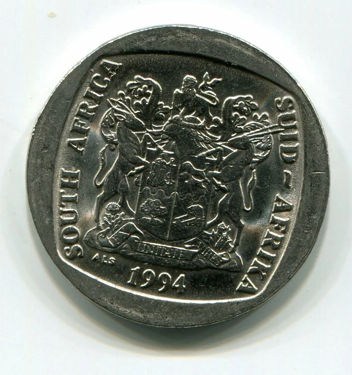 Южная Африка Нельсон Мандела инаугурация VF 1994 R5 монета  - Изображение 2 из 2
