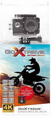GoXtreme Enduro Black 4K 30m Bike Action Camera & Remote Control included 2'' dis