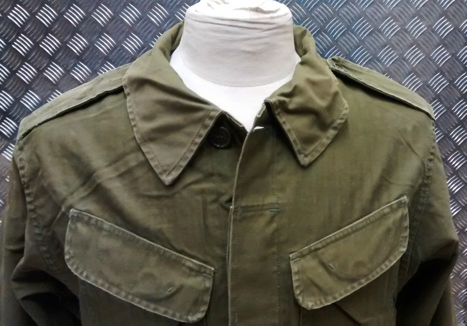 Genuine Vintage Military Combat Jacket 1980`s Distressed Look Unique Look 80`s