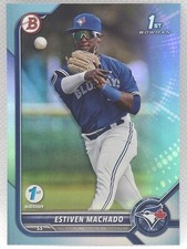 2022 Bowman 1st Edition Estiven Machado Sky Blue Foil #BPPF-12