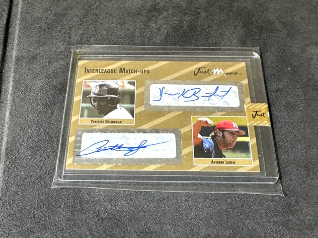 Yuniesky Betancourt & Anthony Lerew 2005 Just Minors Dual Auto Gold 2/10