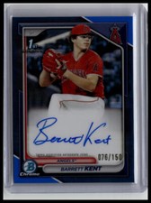 2024 Bowman #CPA-BK Barrett Kent Auto Blue Lunar Refractor 76/150,1st BW - 376
