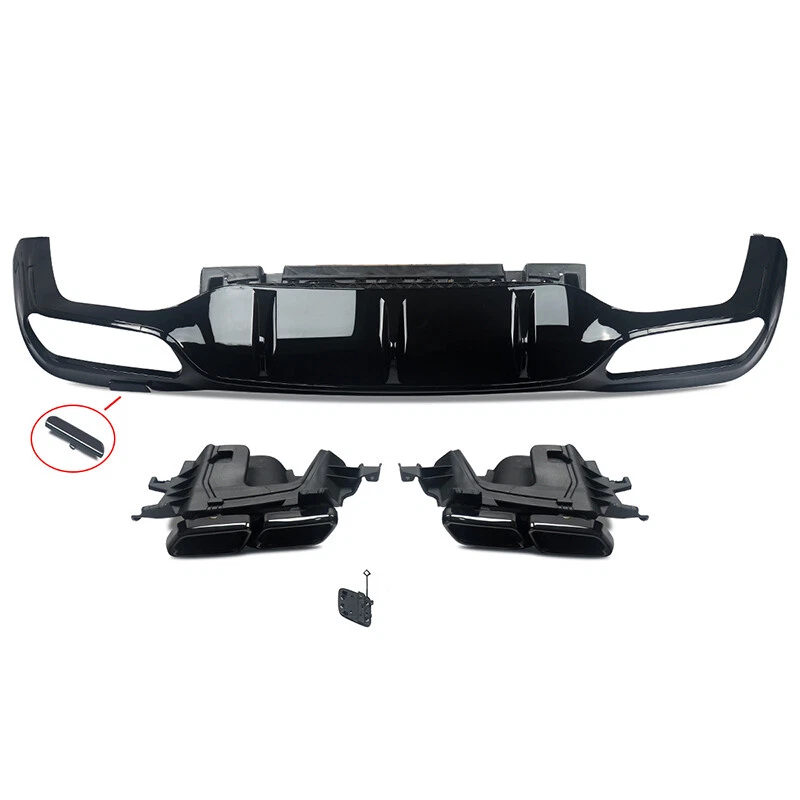 E63 Style Rear Diffuser Exhaust Tips For Mercedes Benz E Class W213 E350 2016-20 Foto 3 de 4