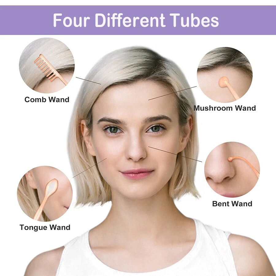 Varita facial de alta frecuencia, máquina facial portátil portátil de alta frecuencia Foto 4 de 4