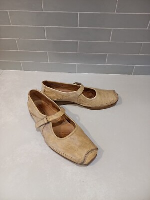 Womens Gabor Comfort Leather Shoes UK 6.5 Embroidered Flats Loafers