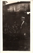 Real Photo Postcard - Man in Suit and Hat - AZO Card c1918-1930