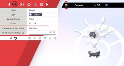 Pokemon Schwert & Schild Shiny Cursola 6IV Max EVs