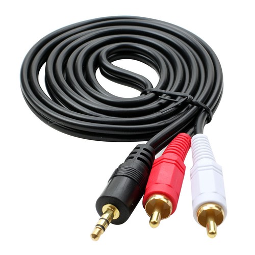 3.5mm Aux Stereo Male to RCA Jack Audio Cable Cord Video Aux Extension Cable - Picture 2 of 19