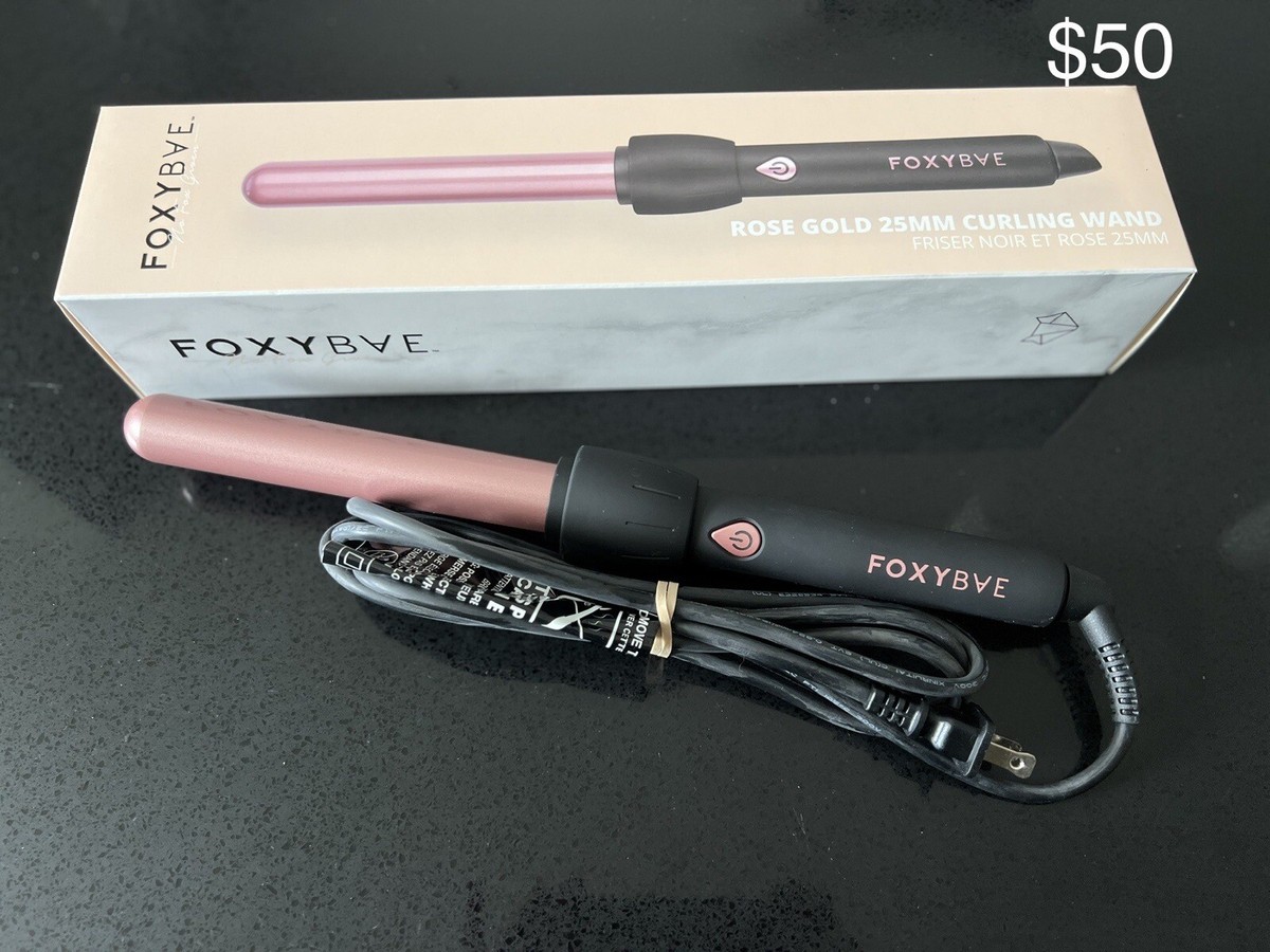 LIMITED EDITION FoxyBae Rose Gold 25mm Curling Wand | eBay