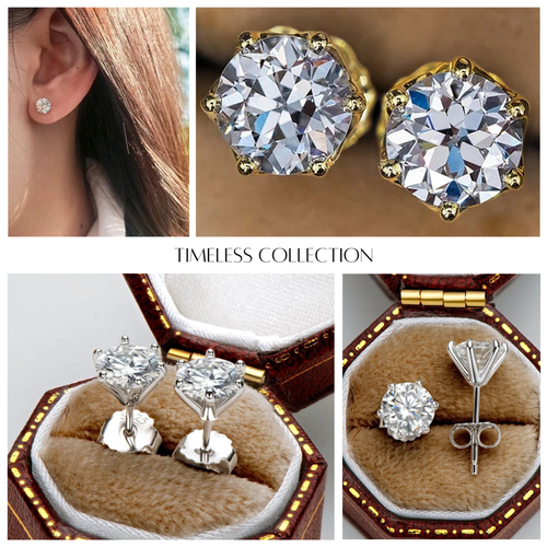 Exquisite Round 1ct/2ct/3ct Earrings Diamond Test Certified Lab-grown VVS1/D/Exc - Picture 2 of 9