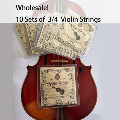 Wholesale! 10 Sets of 3/4 Violin Strings Steel Metal Alloy---US seller