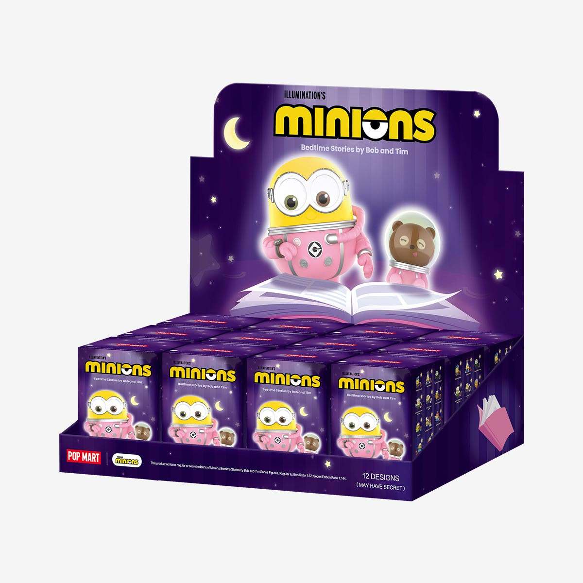 ポップマートPOPMART ミニオンズシークレットボブ Bob POP MART Minions Bedtime Stories Bob and Tim Series Figures