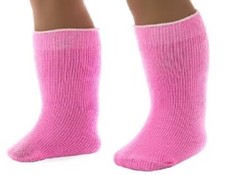 Separates, Basic Solid-Colored Cotton Candy Knee High Socks for 18-Inch Dolls