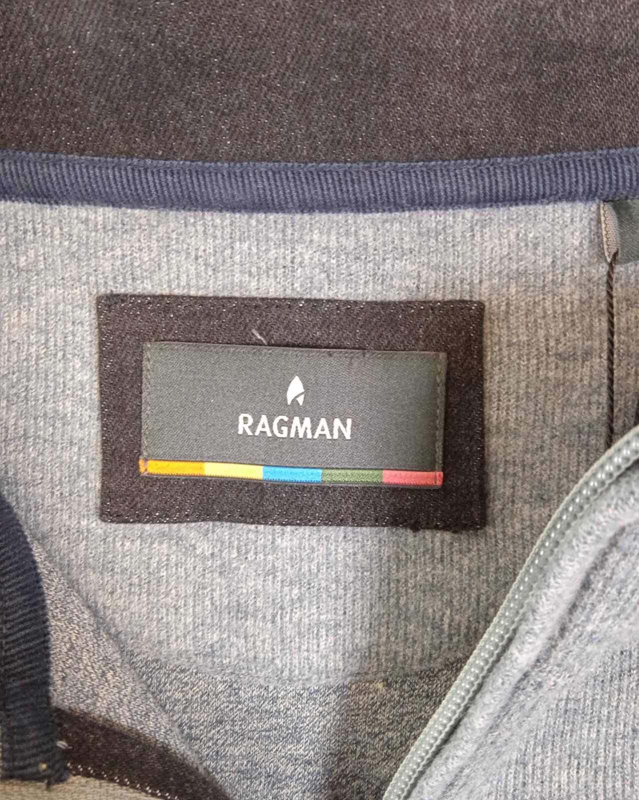 Ragman Herren Sweatshirt Grau Größe M