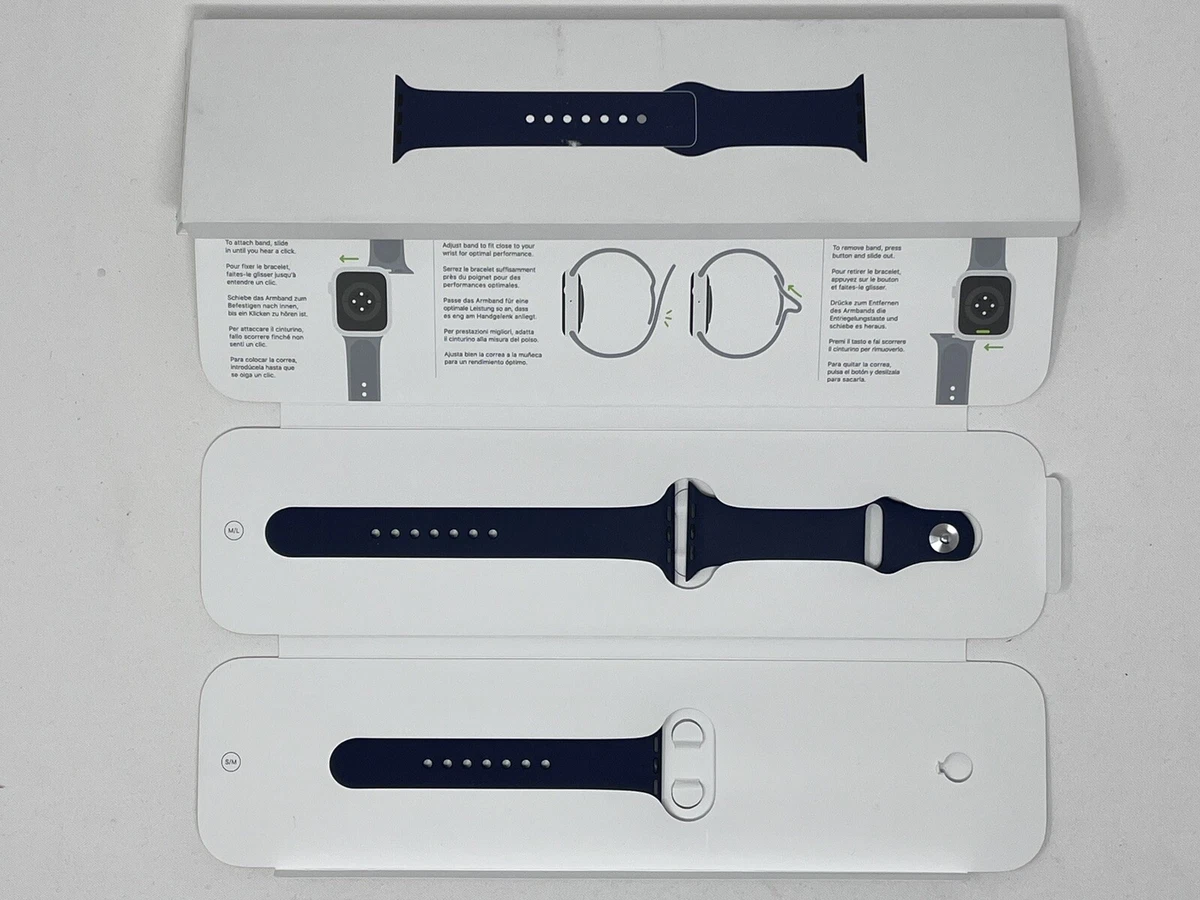 Genuine Apple Watch Sport Band DEEP NAVY Series 3 4 5 6 7 8 SE ULTRA 42 44 45mm