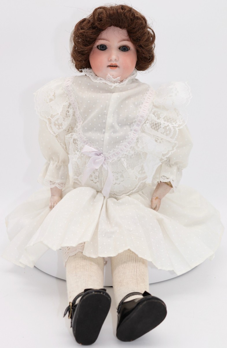 Antique A.I.M. Armand Marseille German Bisque & Leather 'Floradora