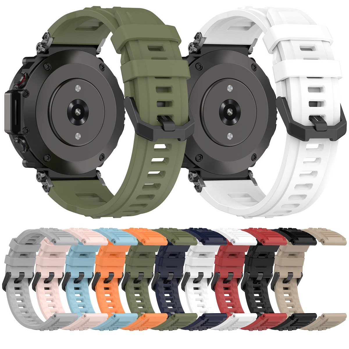For Amazfit T-Rex Ultra Multi-color Optional Silicone Watch Strap