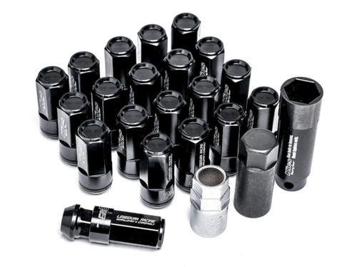 Project Kics 53mm Closed-End Leggdura Racing Shell Type Lug Nuts - 12x1.5 Black - Picture 2 of 3