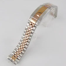 Rose golden two tone 20mm 316L SS Jubilee Bracelet fit for 40mm homage watch