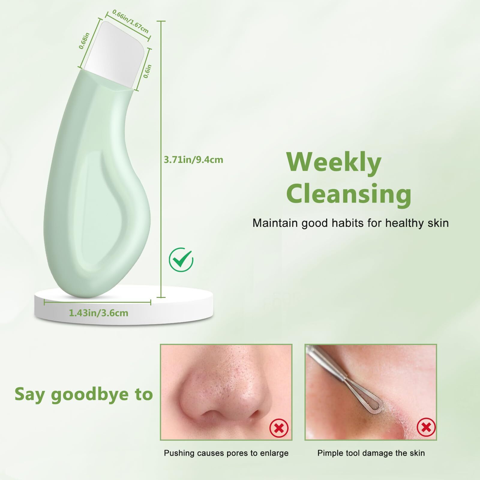 Wanocean Blackhead Remover Tool for Face NoseFace Spatula for Facial Cleansin...