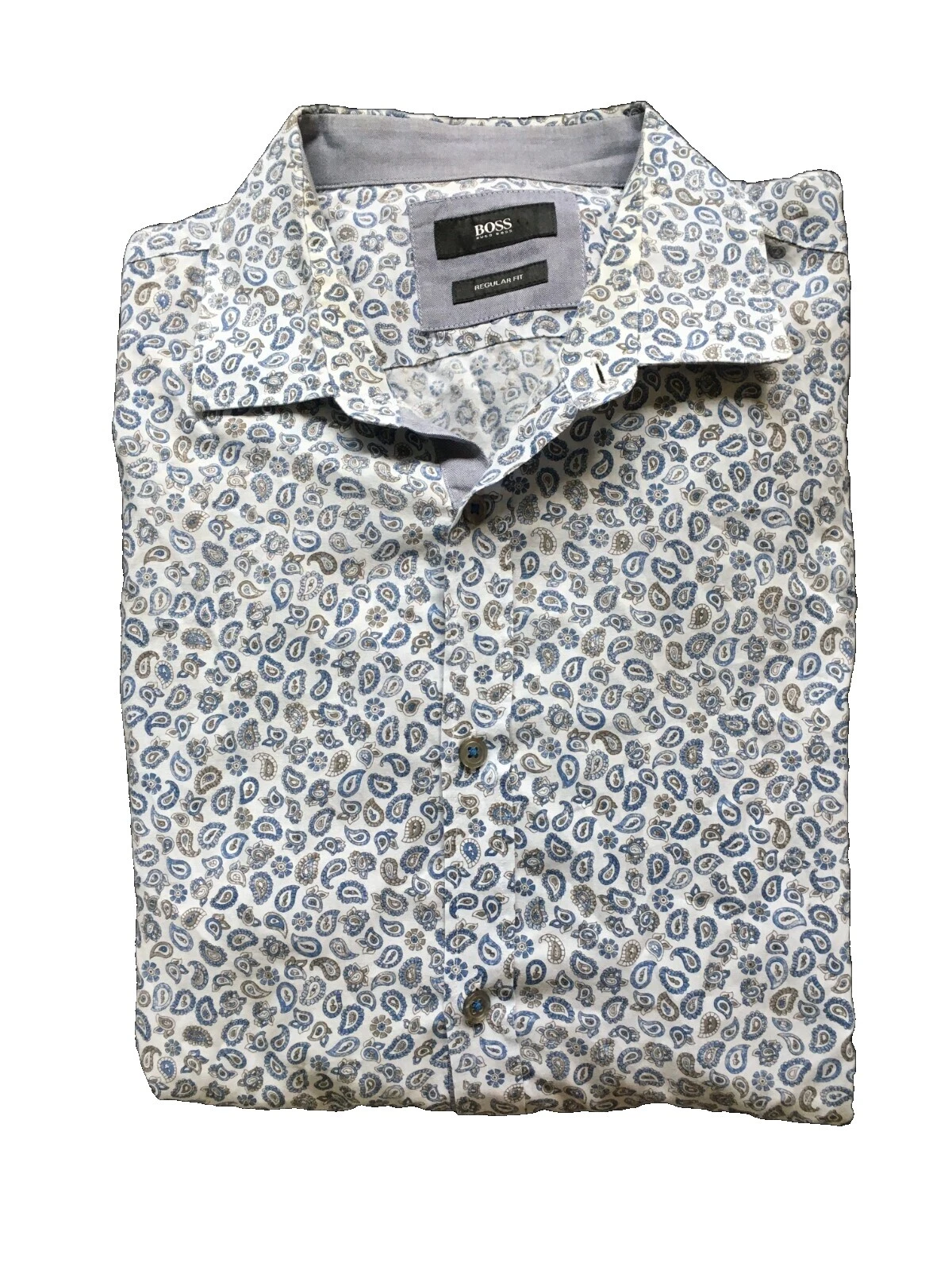 HUGO BOSS Floral 100% Cotton Dress Shirts for Men