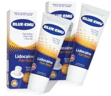 Blue Emu Lidocaine Numbing Cream Pain Relief, 2.7 oz (2 Pack) , Free Shipping