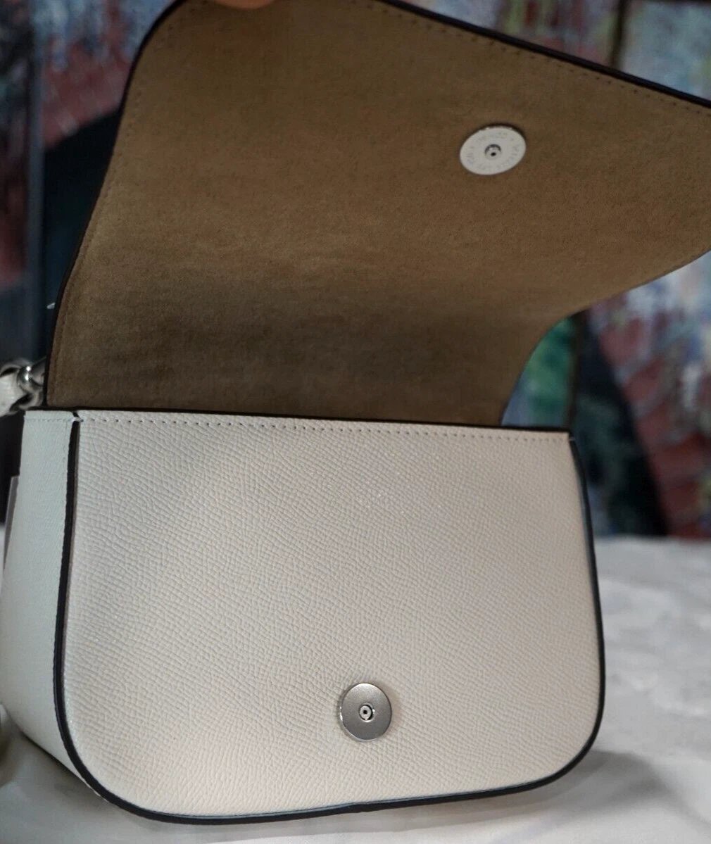 Borsa a tracolla Coach Lysa nuova con etichette mini borsa X Body CX575 GESSO pelle incrociata