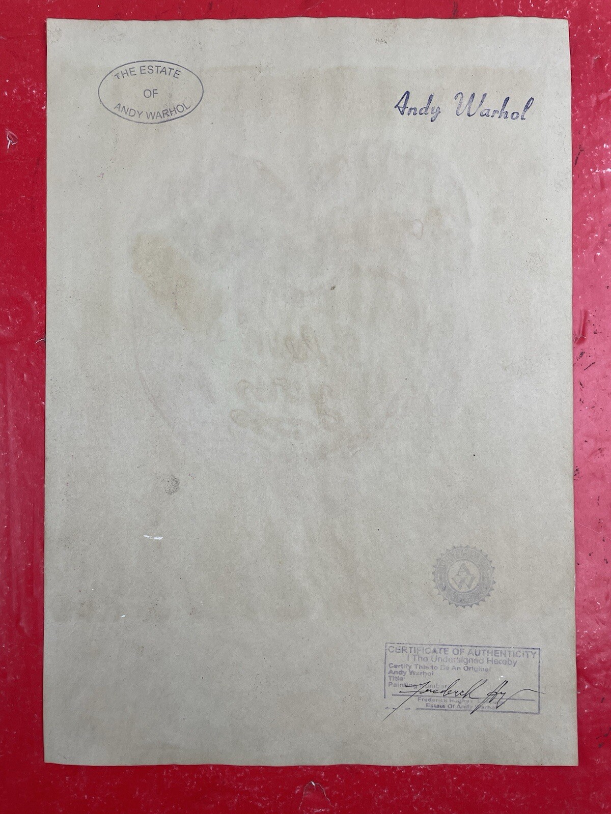 Andy Warhol (Handmade) Drawing mixed media on paper signed & stamped eBay