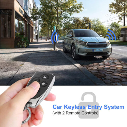 Universal Car Alarm System Security Keyless Entry System with 2 Key Fobs U1K9 - Picture 3 of 12