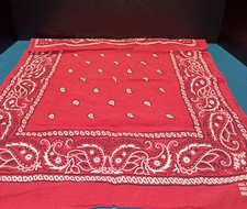 Vintage Red Bandana RN 13960 Fast Color Made in USA 100 Cotton Handkerchief