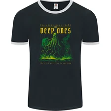 Deep Ones Cthulhu Kraken Octopus Mens Ringer T-Shirt FotL