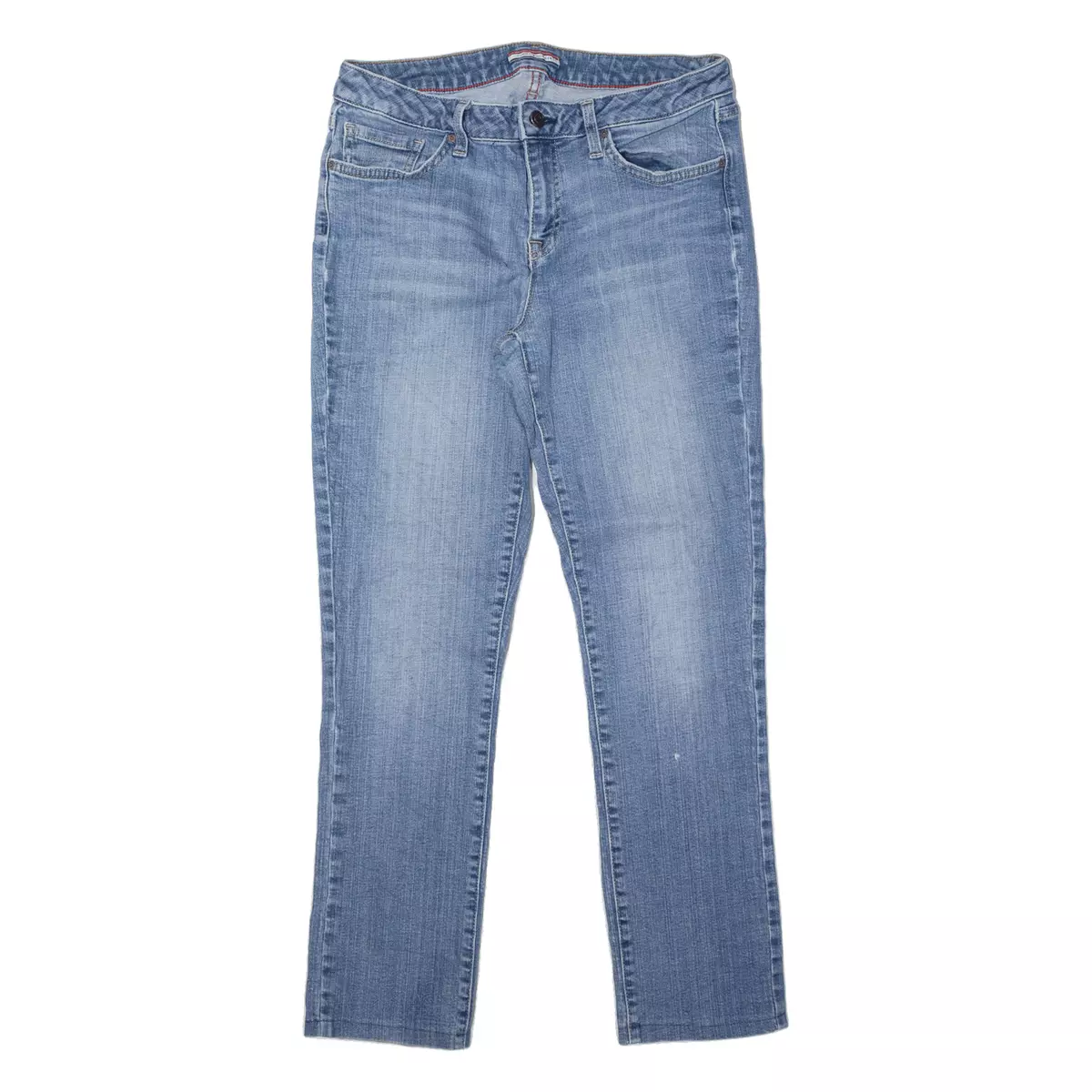 TOMMY HILFIGER Droite Jeans Blue Denim Slim Skinny Stone Wash Womens W30 L28