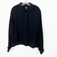 City Chic Black Bomber Jacket Zip Up M/18