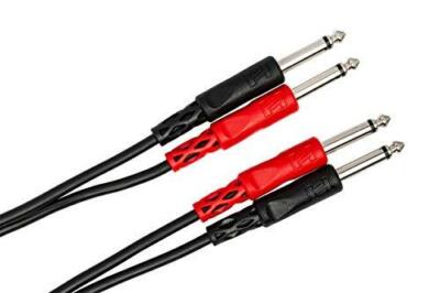 Hosa CPP-202 Dual 1/4'' TS to Dual 1/4'' TS Stereo Interconnect Cable, 2 Meters