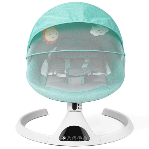Multifunktion Babywippe Elektrisch Babyschaukel mit Fernbedienung & 5-Punkt-Gurt - Bild 24 von 37