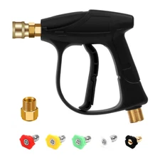 3000 PSI High Pressure Washer Gun Car Wash Foam Spray Short Wand /Nozzle Tips