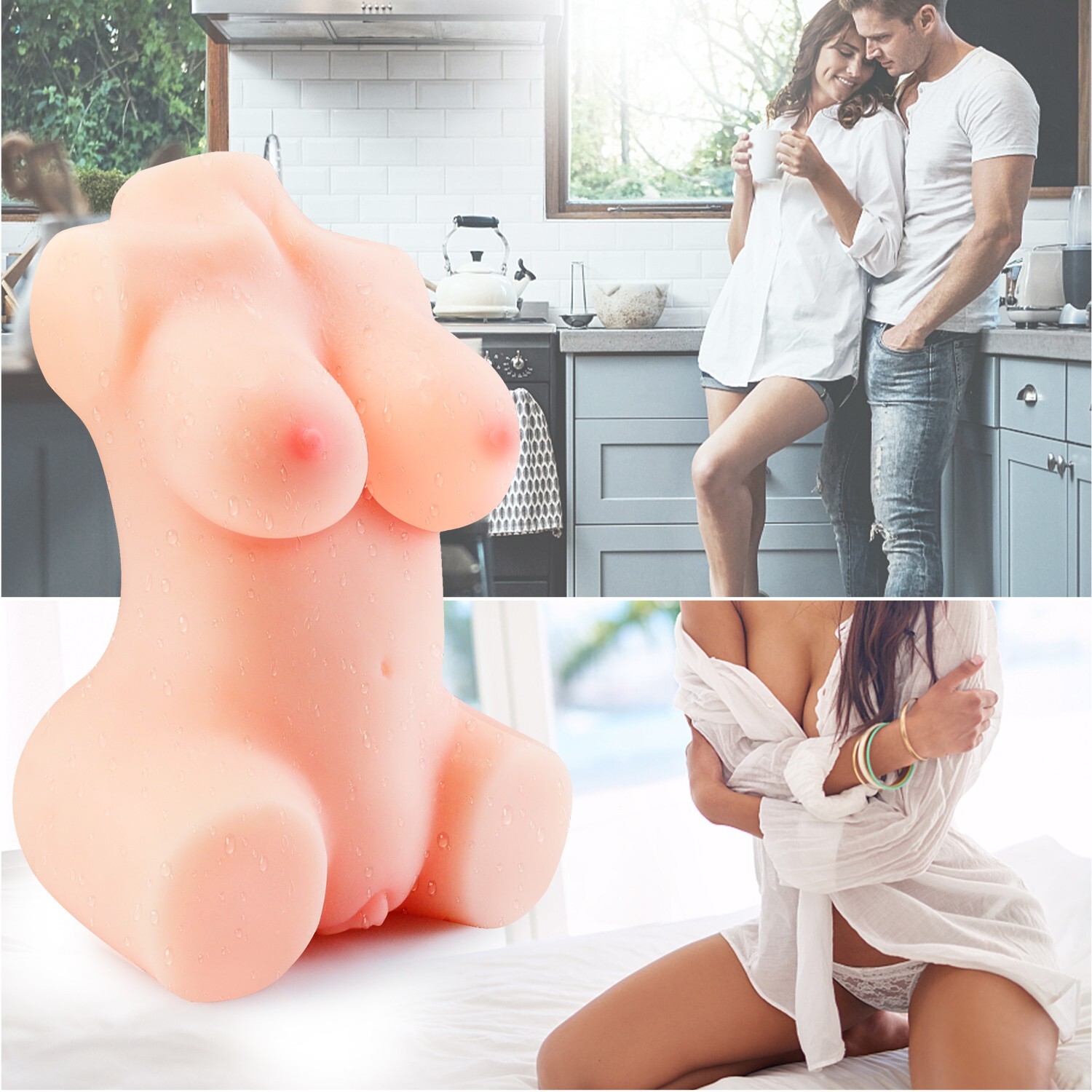Realistic Adult Sex Toy Doll for Men Male Masturbator Pussy Vagina Anal Ass