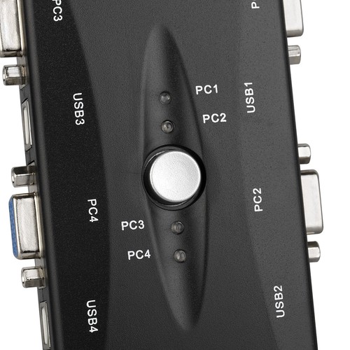USB VGA KVM Switch 4-port Adapter Monitor Keyboard Mouse PC Share Selector Hub - 第 10/11 張圖片