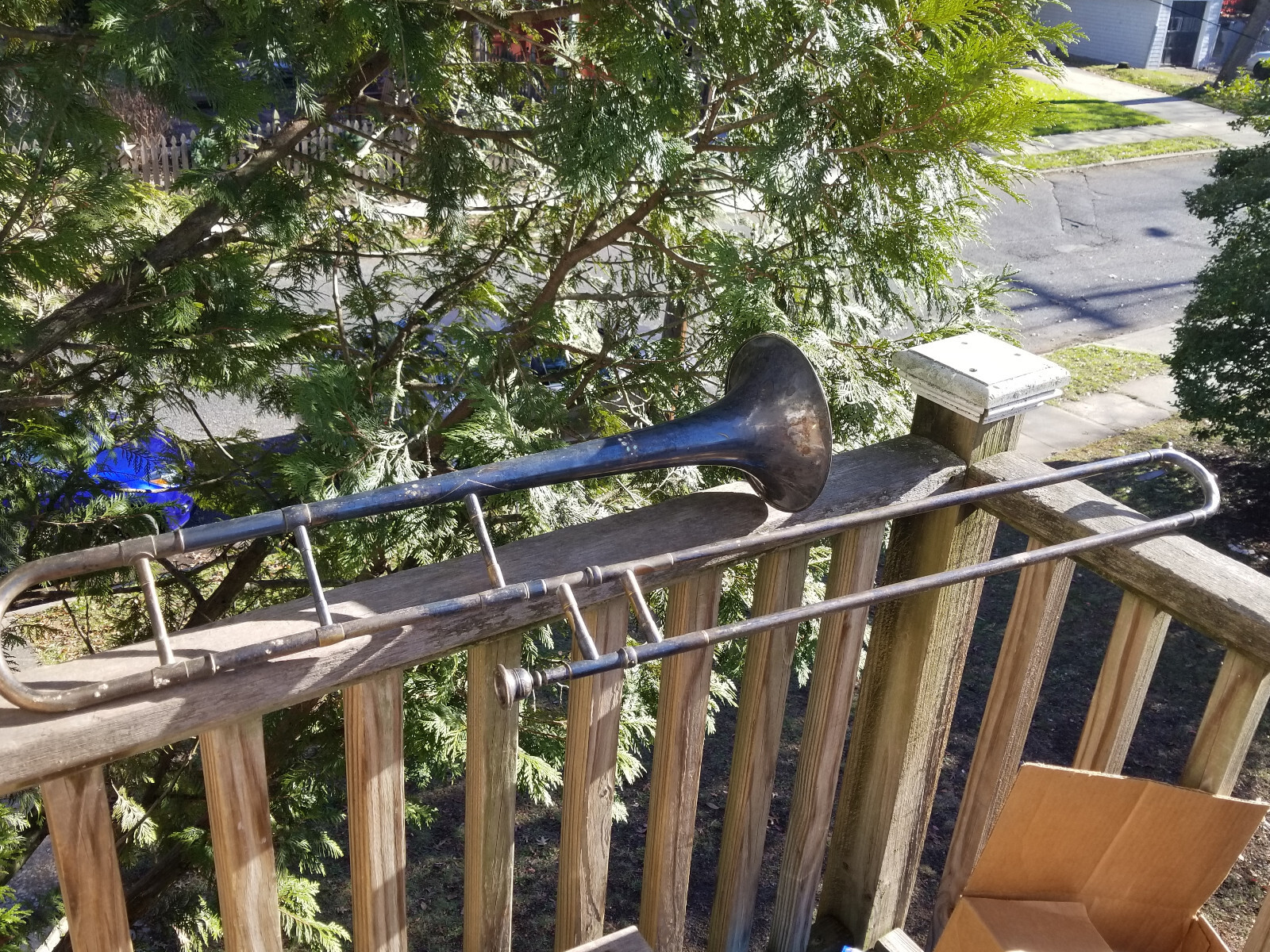 ANTIQUE HOLTON SPECIAL TROMBONE FRANK HOLTON & CO. & H.N. WHITE 19