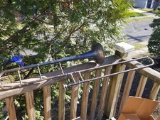 ANTIQUE HOLTON SPECIAL TROMBONE FRANK HOLTON  CO.  H.N. WHITE 19 MOUTHPIECE