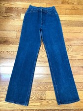 VTG 1970s SUPER HIGH-WAIST Levi's Orange Tab DARK INDIGO WASH Jeans Sz-28 Waist