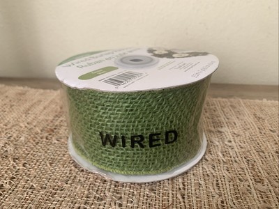 Vert Ribbon Vert Green Burlap Wired Ribbon 2.5