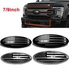7 9 inch For Ford F-150 F-250 Front Grille Tailgate Emblem US Flag Oval Badge