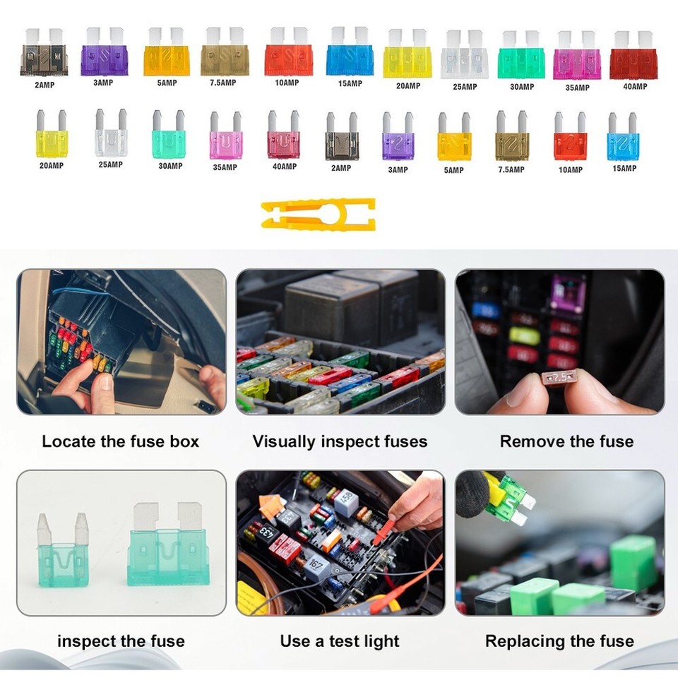 420Pcs 12V Auto Blade Fuse Assortment Kit Set Car Truck Motorcycle RV ...