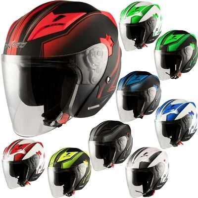 Moto Casco Jet Scooter Doppia Visiera ECE 22-06 Certificato