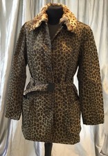 Fendi 100% Authentic 90s Vintage Leopard Jacket Coat It42 Uk10